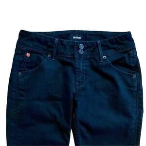 Hudson Collin Flap Skinny Jeans Black Mid Rise Womens 25